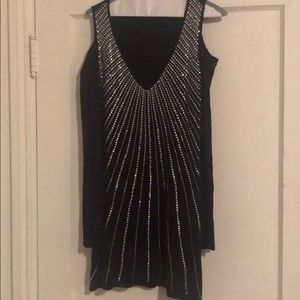 Fontana Silver beaded long sleeve top